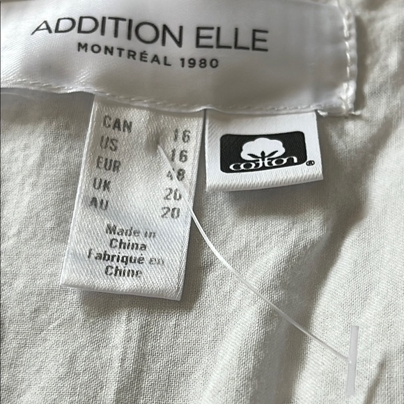 Addition Elle Wrap Dress Size 16 White Eyelet Puff Sleeve - Picture 4 of 6